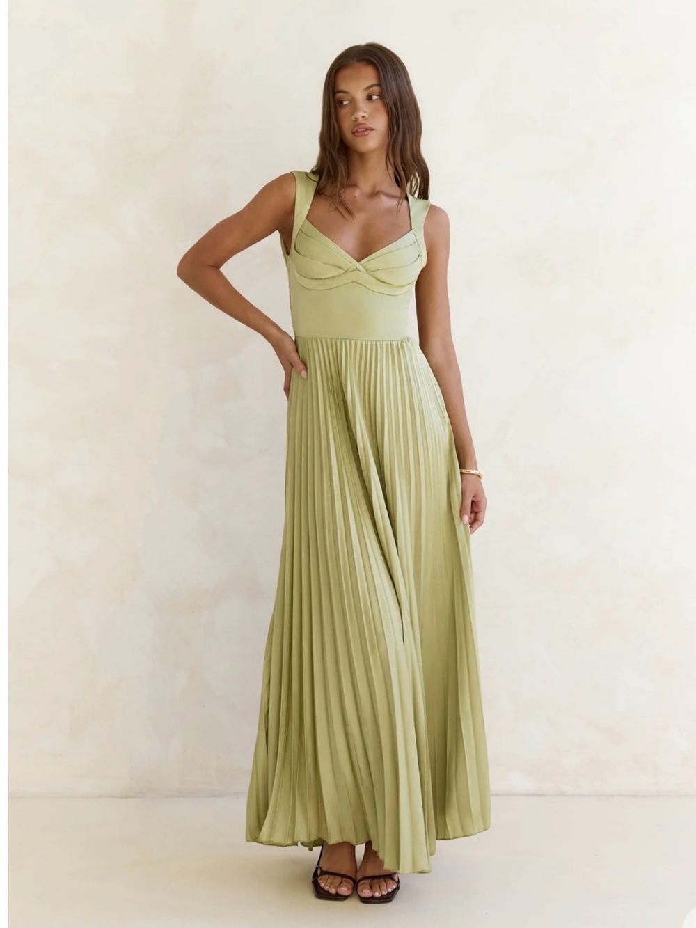 FortunateOne Song of the Sky Plisse maxi dress